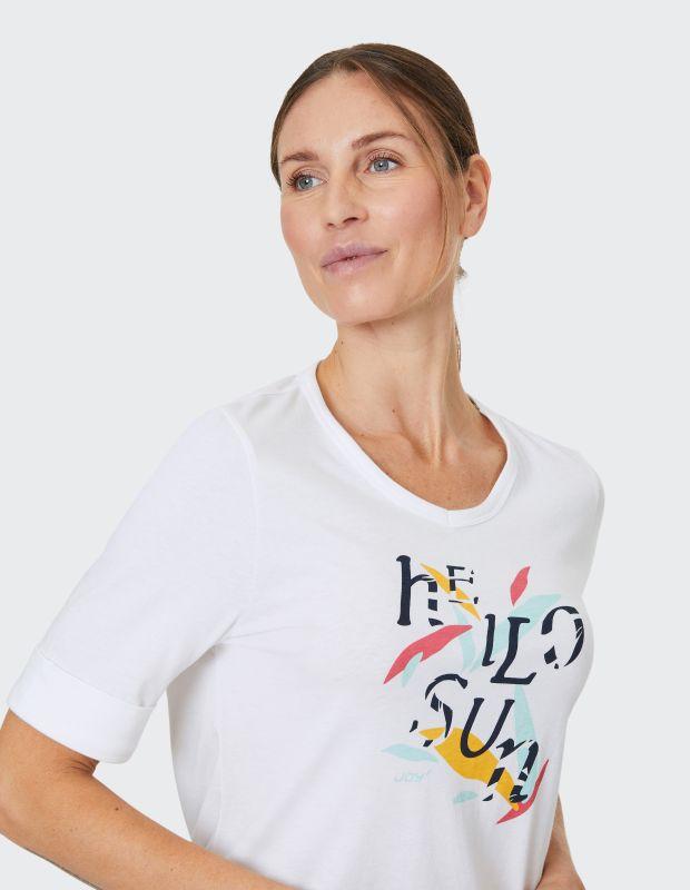 Joy Sportswear T-Shirt MARA T-Shirt mit grafischem Schriftdruck Top Angebot