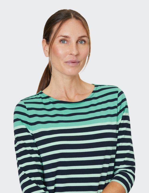 Joy Sportswear 3/4-Arm-Shirt CELIA T-Shirt mit feinem Ringeldessign Neueste Mode