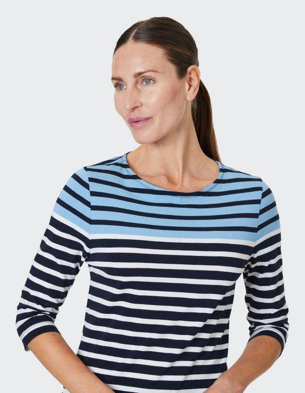 Joy Sportswear 3/4-Arm-Shirt CELIA T-Shirt mit feinem Ringeldessign Bestseller
