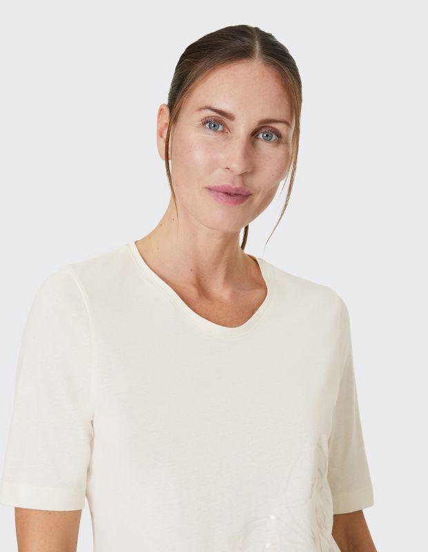 Joy Sportswear T-Shirt CHLOE T-Shirt mit schillerndem Blumendruck Bis zu 60% Rabatt