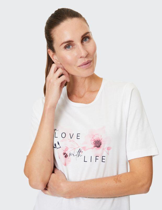Joy Sportswear T-Shirt LUZIE Lockeres Shirt mit floralem Front-Print Verkauf