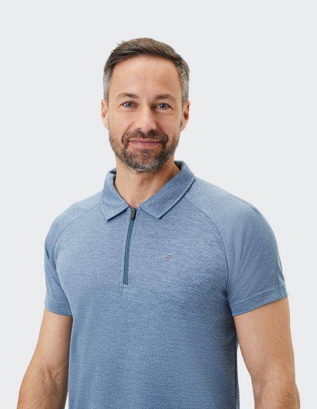 Joy Sportswear Poloshirt IVO Aktives Zip - Poloshirt Fabrikverkauf