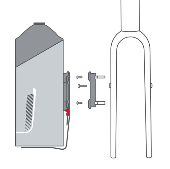 Klickfix Adapter zur Montage mit Unifit Stahlband / Rahmengewinde Versandkostenfrei