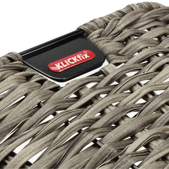 Klickfix geflochtener Lenkerkorb mit höhenverstellbarer Adapterplatte Fabrik Onlineshop