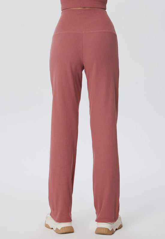 Leela Cotton 4071-072 | Ripp Hose - Dunkel Mauve Blitzangebot