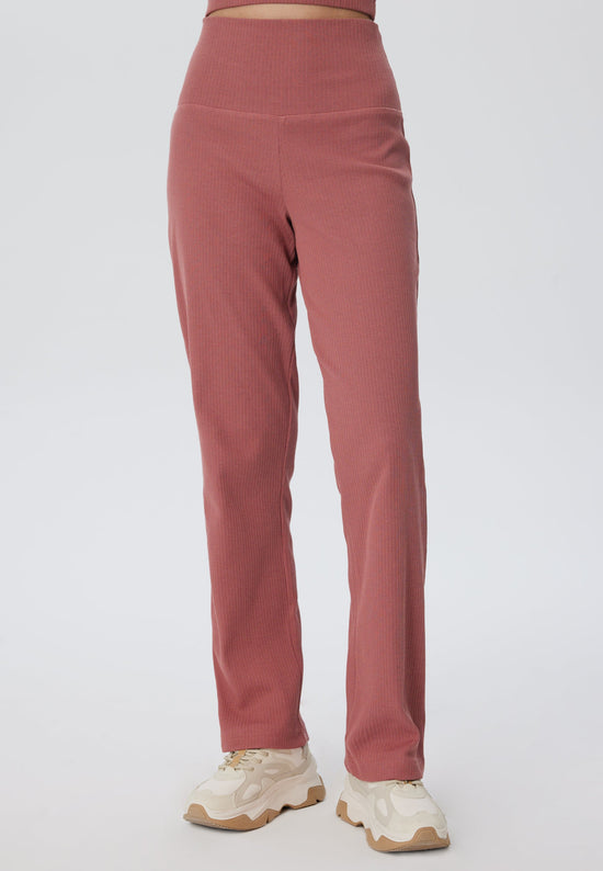 Leela Cotton 4071-072 | Ripp Hose - Dunkel Mauve Blitzangebot