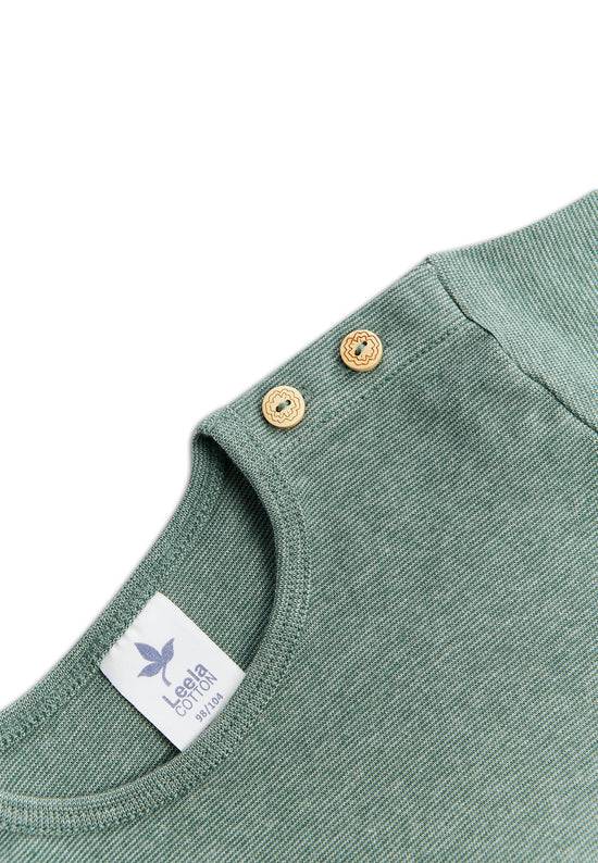 Leela Cotton 2010 TS | Basic Kurzarmshirt - Tannennadel/Salbei Nur für heute