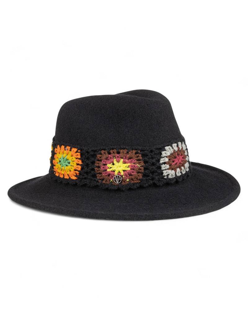 Loevenich Damen Woll-Fedora - Schwarz Letzte 3 Tage