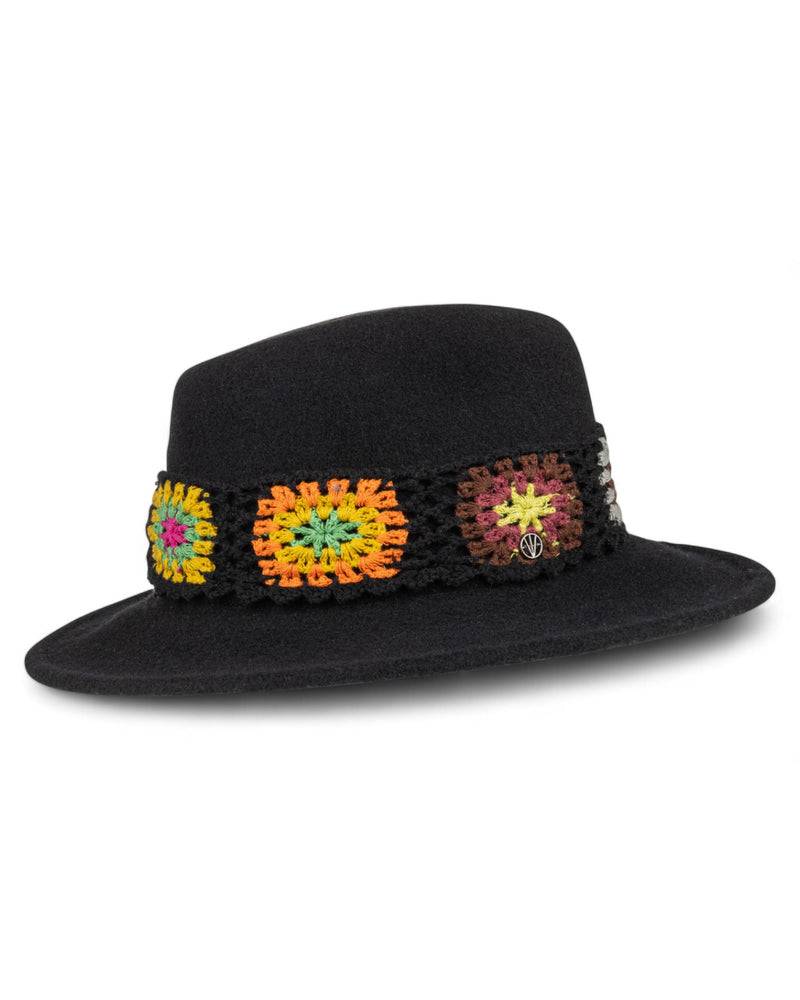 Loevenich Damen Woll-Fedora - Schwarz Letzte 3 Tage