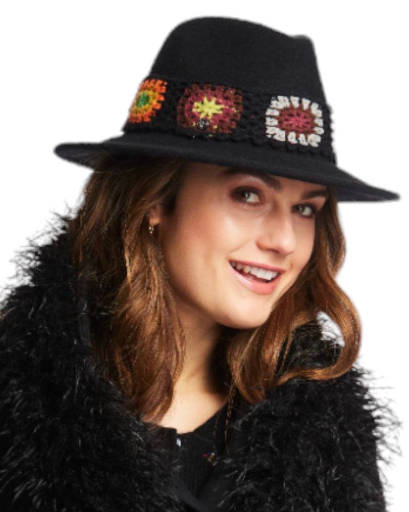 Loevenich Damen Woll-Fedora - Schwarz Letzte 3 Tage