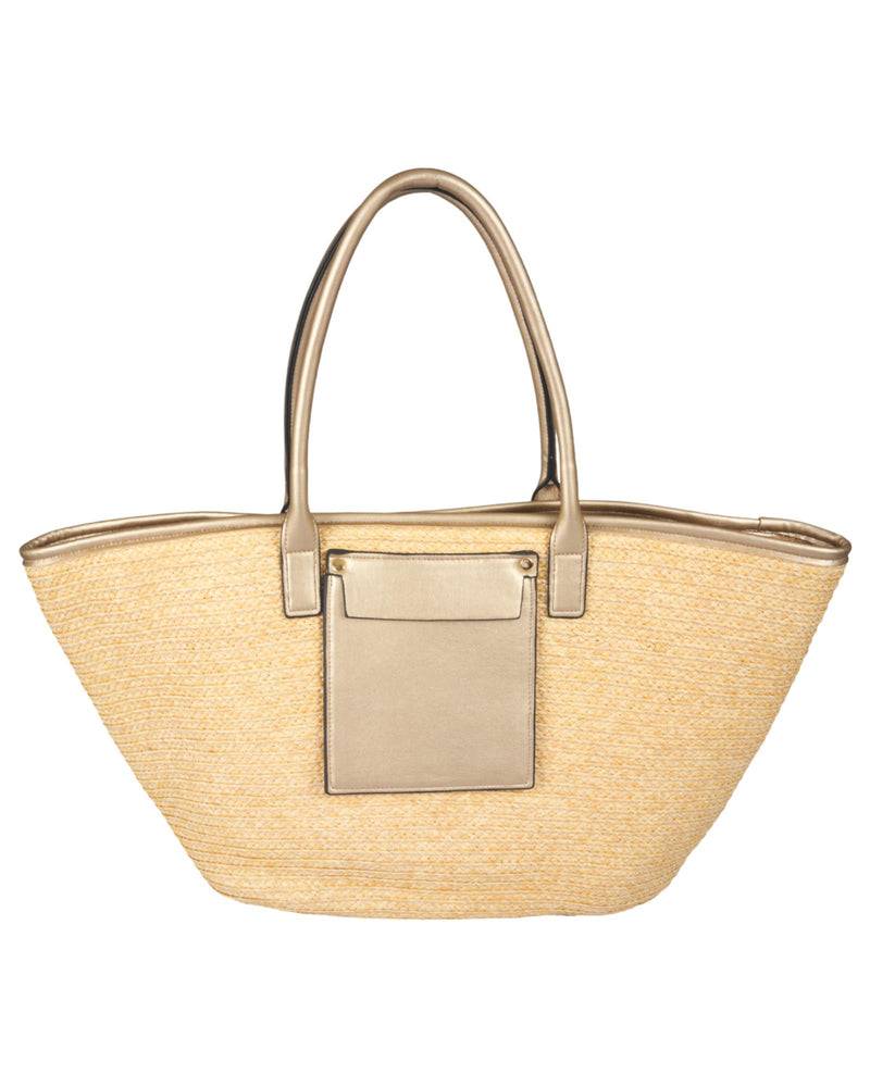 Loevenich Set: gehäkelter Strohhut plus Tasche-Gold Bis zu 65% Rabatt
