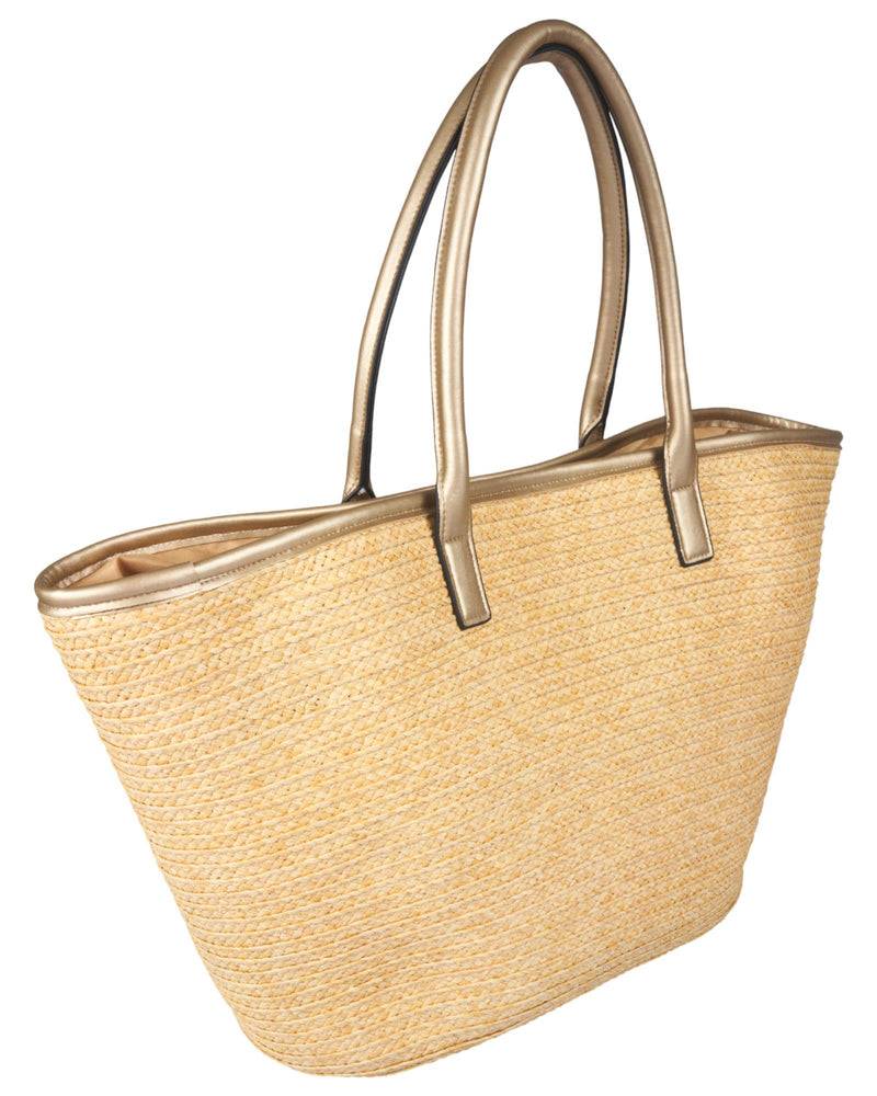 Loevenich Set: gehäkelter Strohhut plus Tasche-Gold Bis zu 65% Rabatt