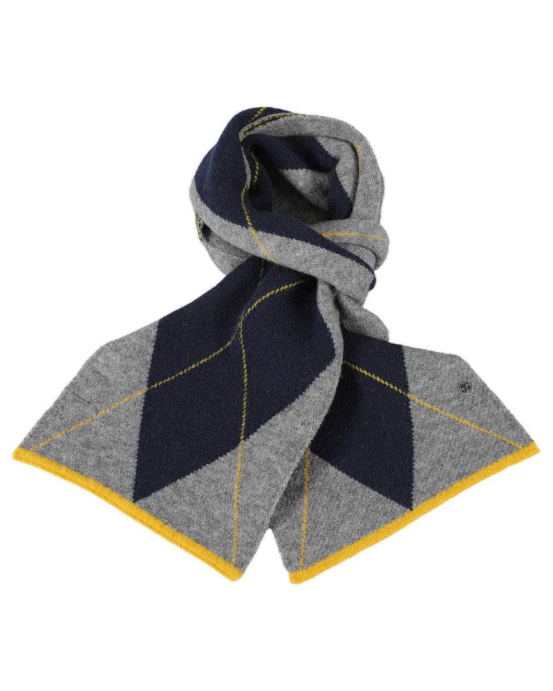 Loevenich SET Strickmütze + Rautenschal - Flanell meliert-Multi Marine 50% Rabatt mit kostenlosem Versand