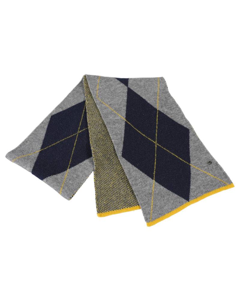 Loevenich SET Strickmütze + Rautenschal - Flanell meliert-Multi Marine 50% Rabatt mit kostenlosem Versand