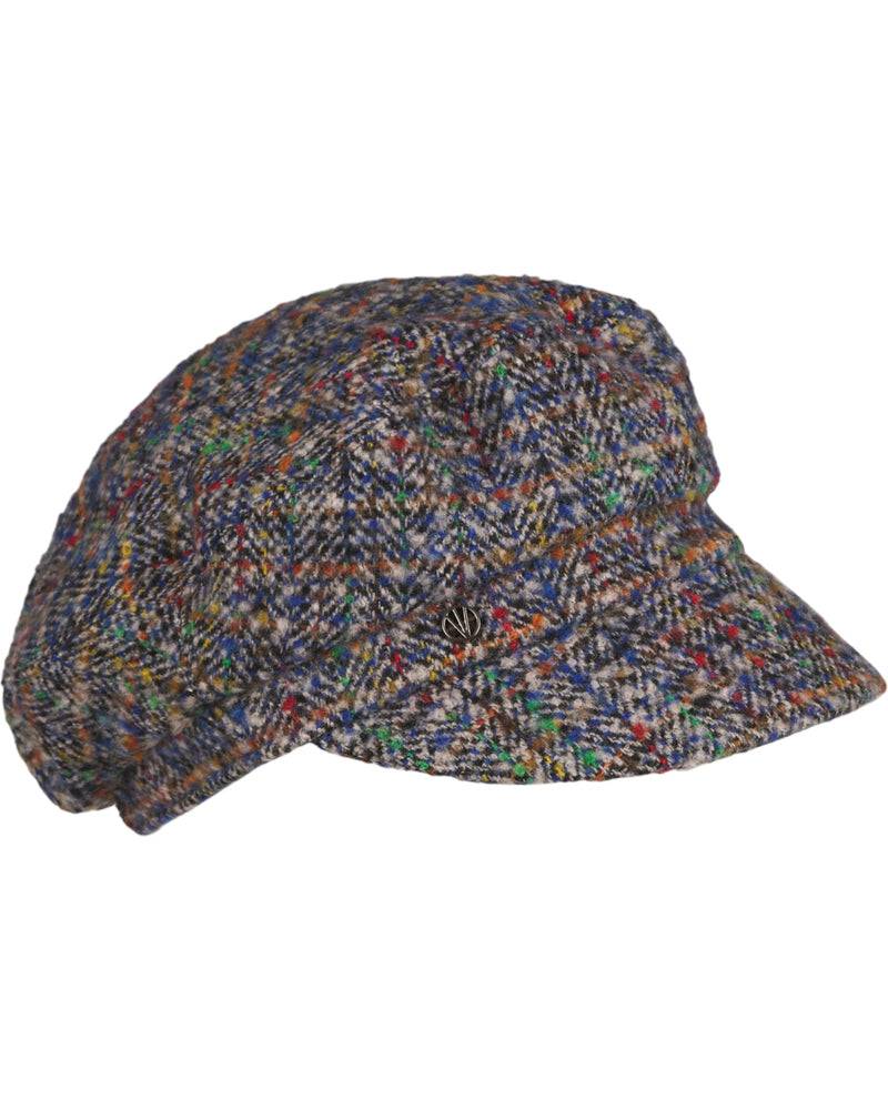 Loevenich Tweed Kapitänskappe - multi Blau Fabrikpreis