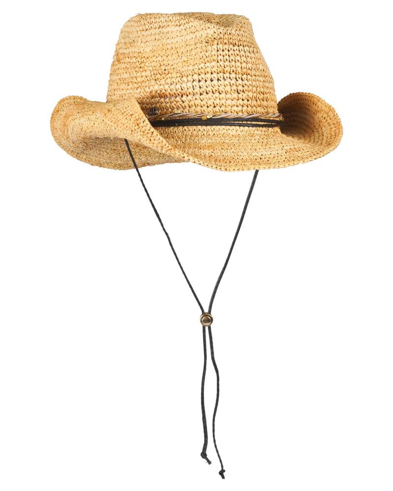 Loevenich Loevenich Cowboyhut - Leichter Naturfarbener Raffia-Strohhut mit formbarem Rand Vatertagsangebot