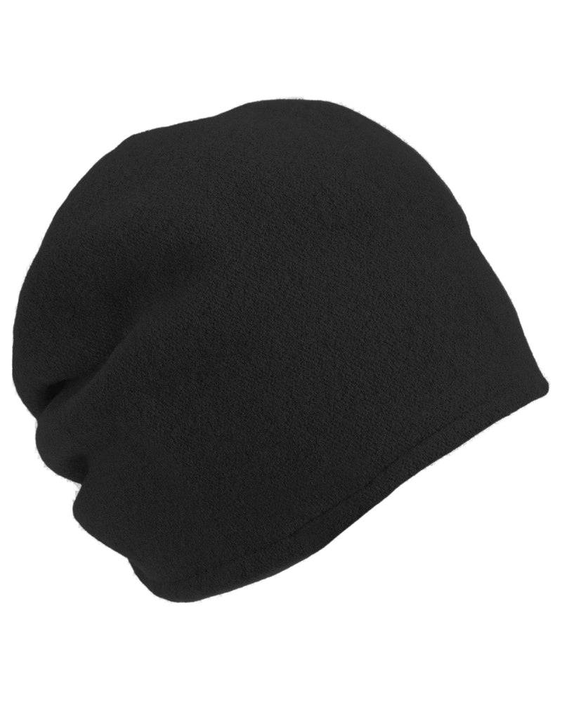 Loevenich Woll-Beanie, hinten gerafft in uni Schwarz Große Rabatte