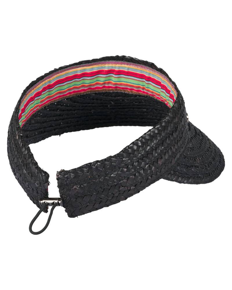 Loevenich Strand- und Sport-Visor aus Stroh-Schwarz Discount Store für neue Produkte