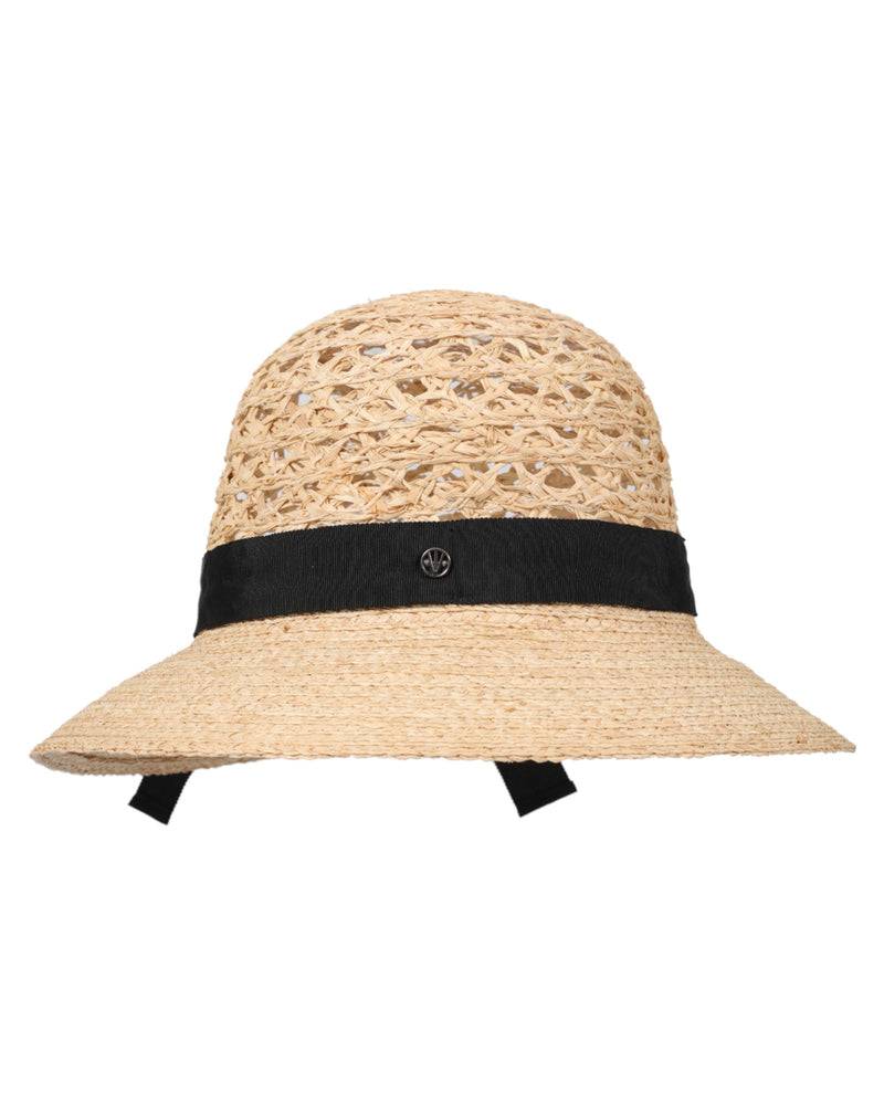 Loevenich Loevenich Medium Raffia-Glocke mit schwarzem Ripsband Riesige Rabatte