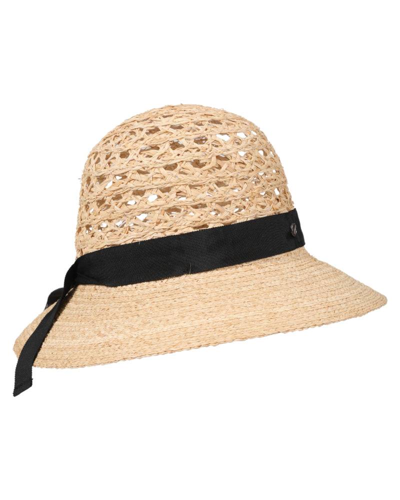 Loevenich Loevenich Medium Raffia-Glocke mit schwarzem Ripsband Riesige Rabatte