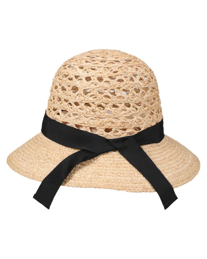 Loevenich Loevenich Medium Raffia-Glocke mit schwarzem Ripsband Riesige Rabatte