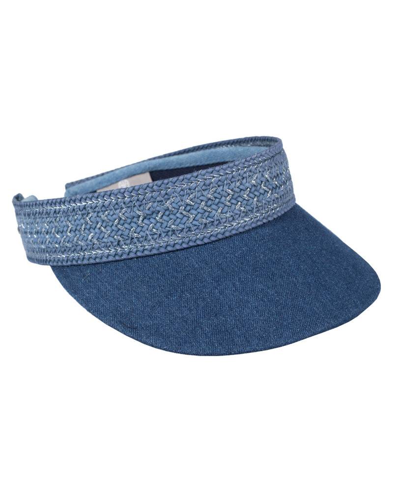 Loevenich Visor mit Flechtband-Multi Denim Kostenloser Versand international