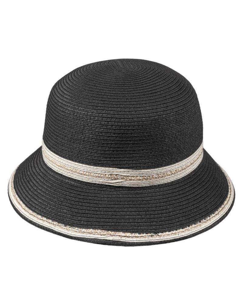 Loevenich kleiner Bucket Hut-schwarz-creme 50% Rabatt für begrenzte Zeit
