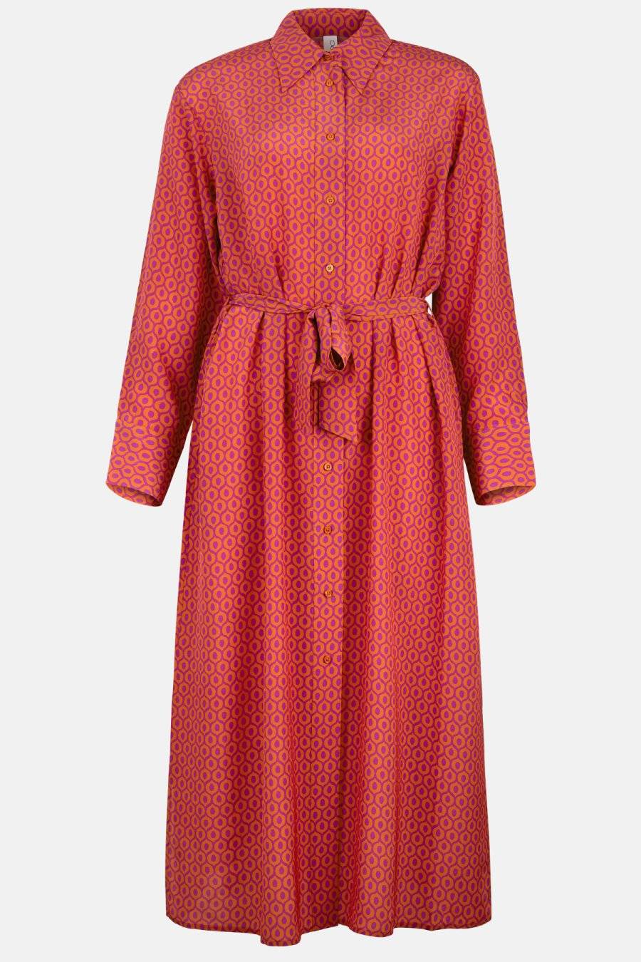 Lu Li Lina Lina Langes Seidenkleid mit Gürtel Bestseller