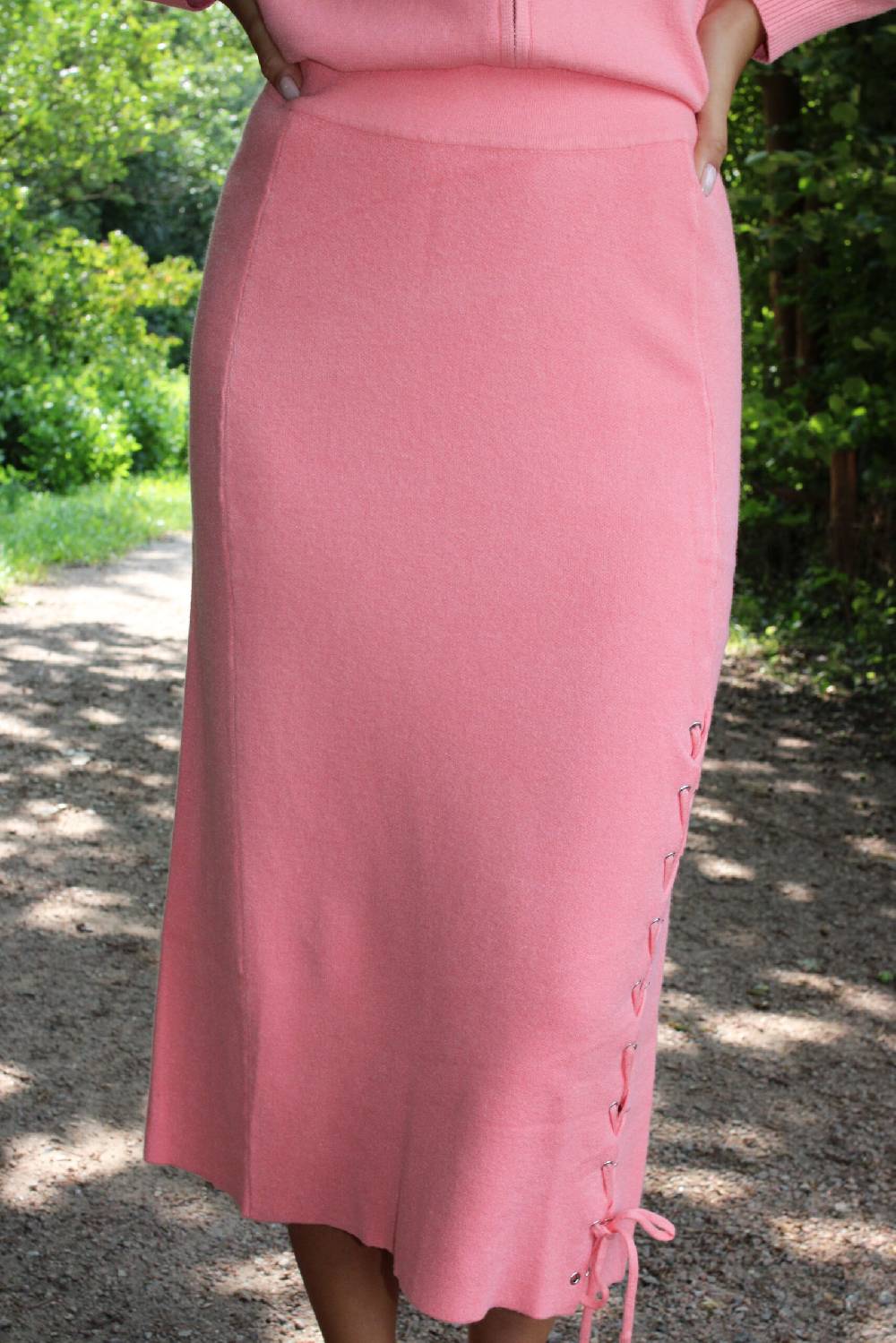 Miss Goodlife Skirt Knitted – peach Zeitlich begrenztes Angebot