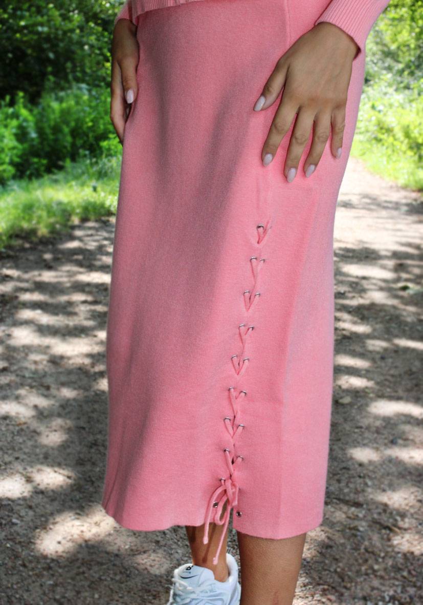Miss Goodlife Skirt Knitted – peach Zeitlich begrenztes Angebot