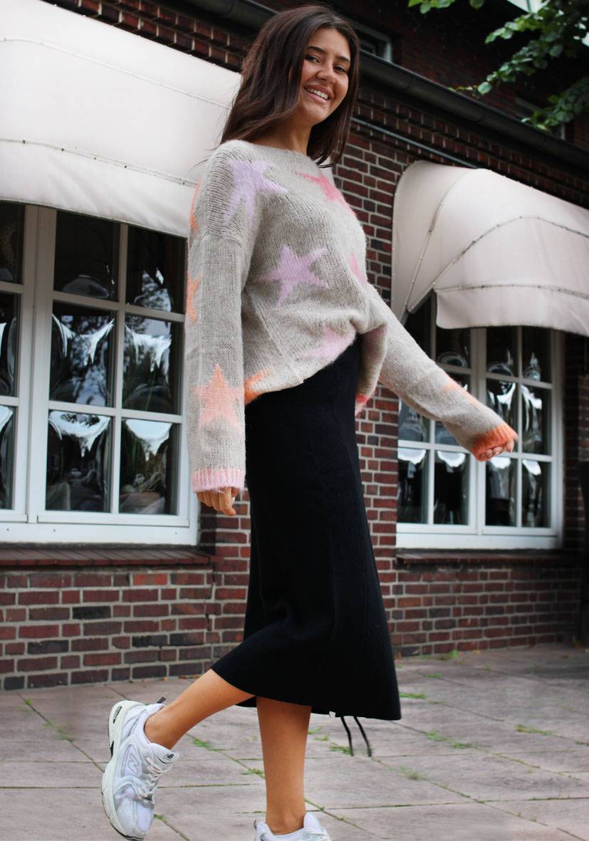 Miss Goodlife Skirt Knitted – black Exklusive Angebote
