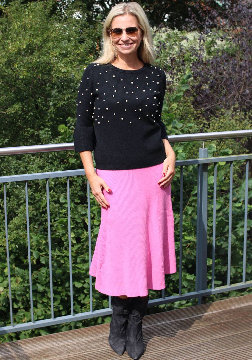 Miss Goodlife Skirt Knitted long – pink Kauf eins, bekomm eins gratis