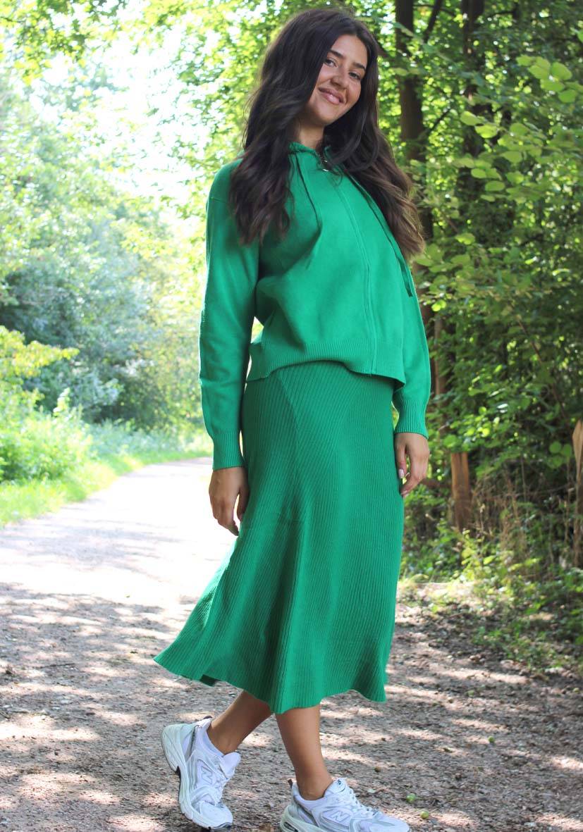 Miss Goodlife Skirt Knitted long – green Tägliche Deals