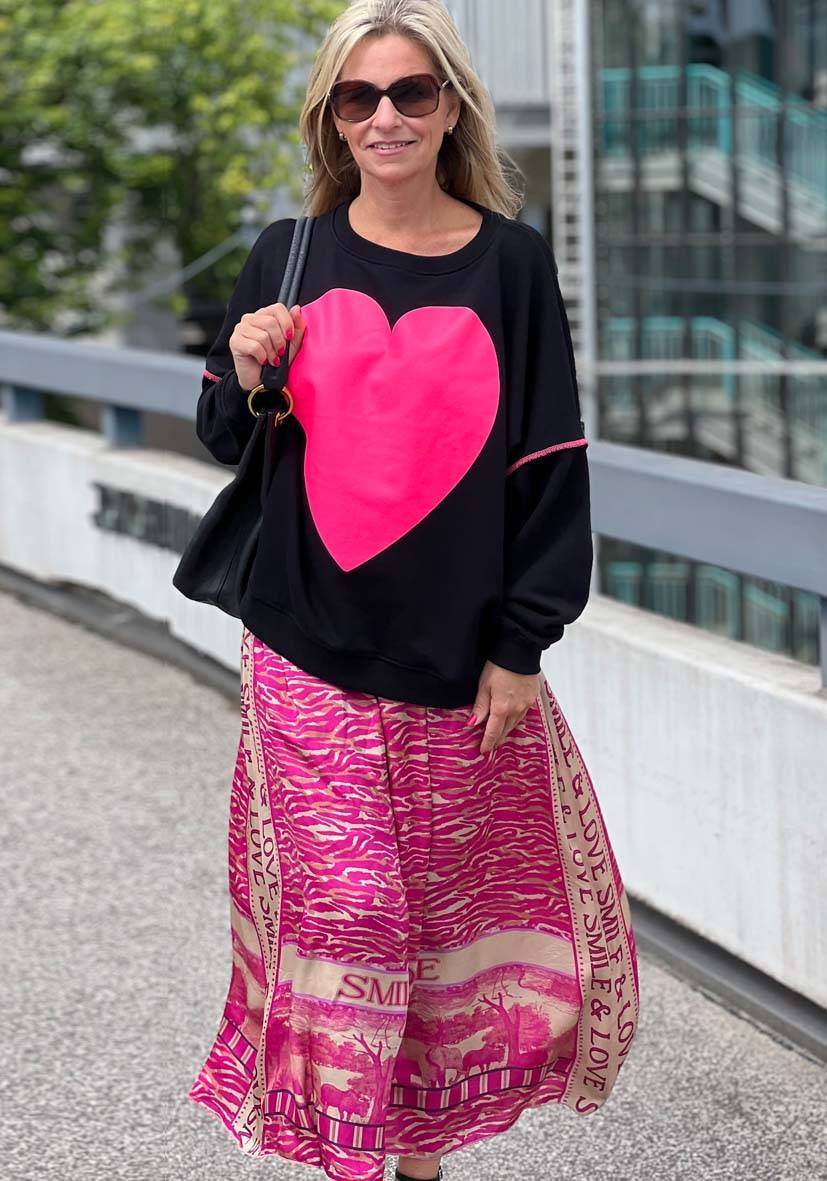 Miss Goodlife Maxirock Pink Zebra Letzte 2 Tage