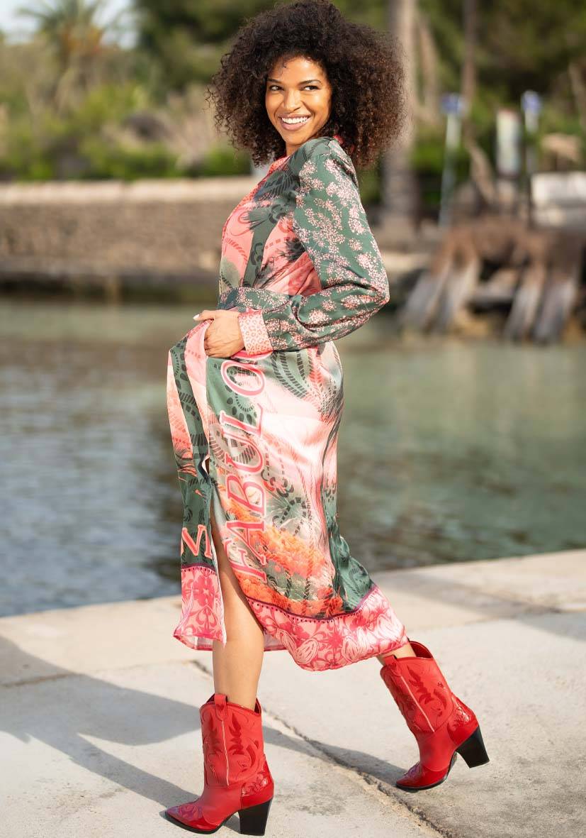 Miss Goodlife Dress Hollywood Love Midi Kostenloser Versand international