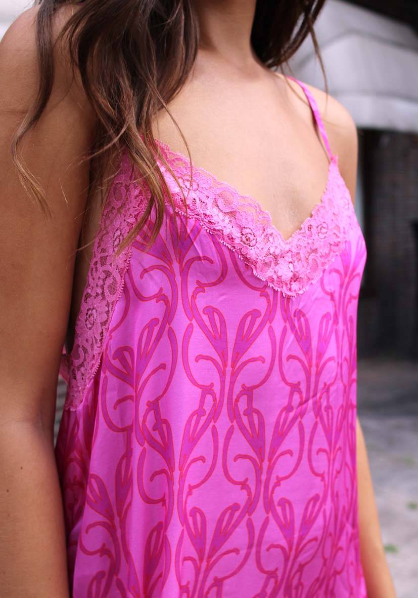 Miss Goodlife Dress Lace Pink Outlet