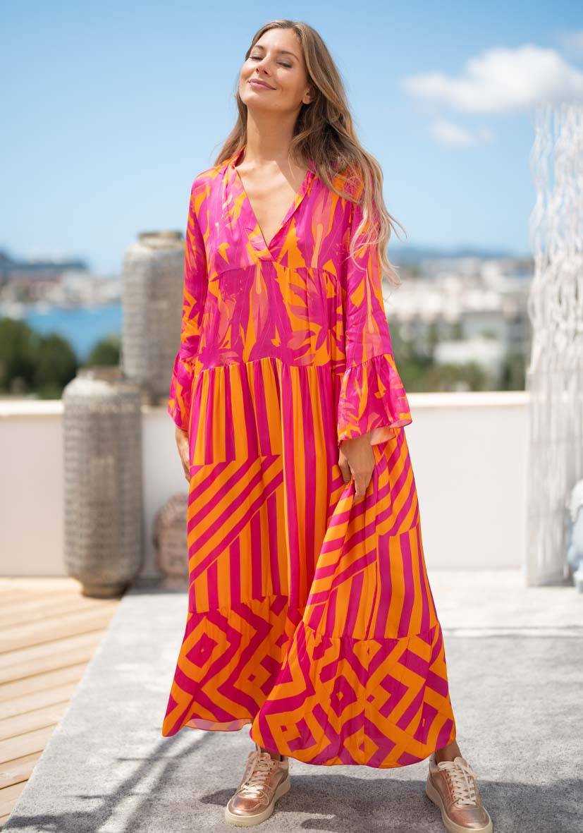 Miss Goodlife Dress Zic Zac pink Rabatt