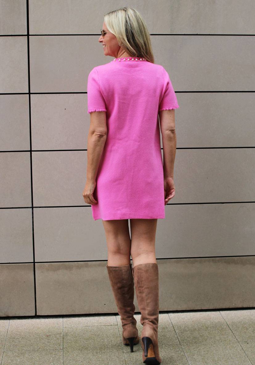 Miss Goodlife Dress Knitted short – pink Große Rabatte