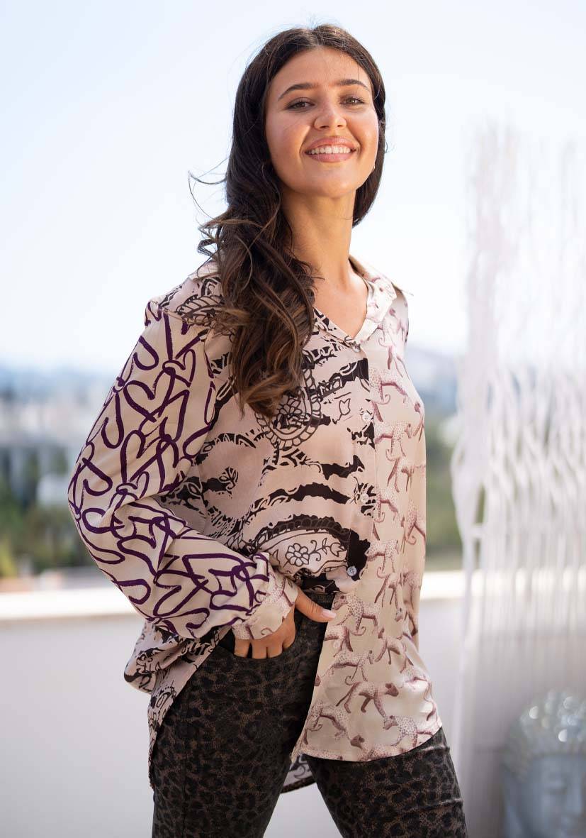 Miss Goodlife Blouse Zebra Hearts Sonderangebote