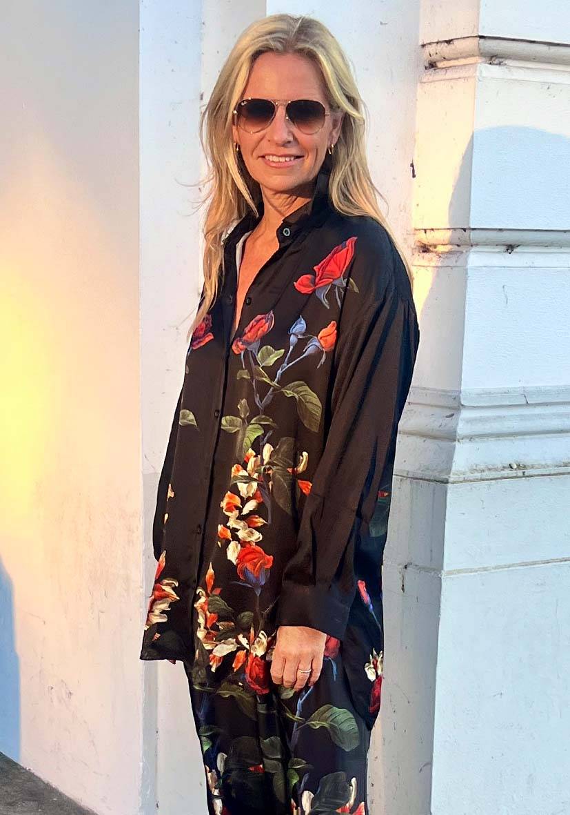 Miss Goodlife Blouse Roses black Bis zu 60% Rabatt