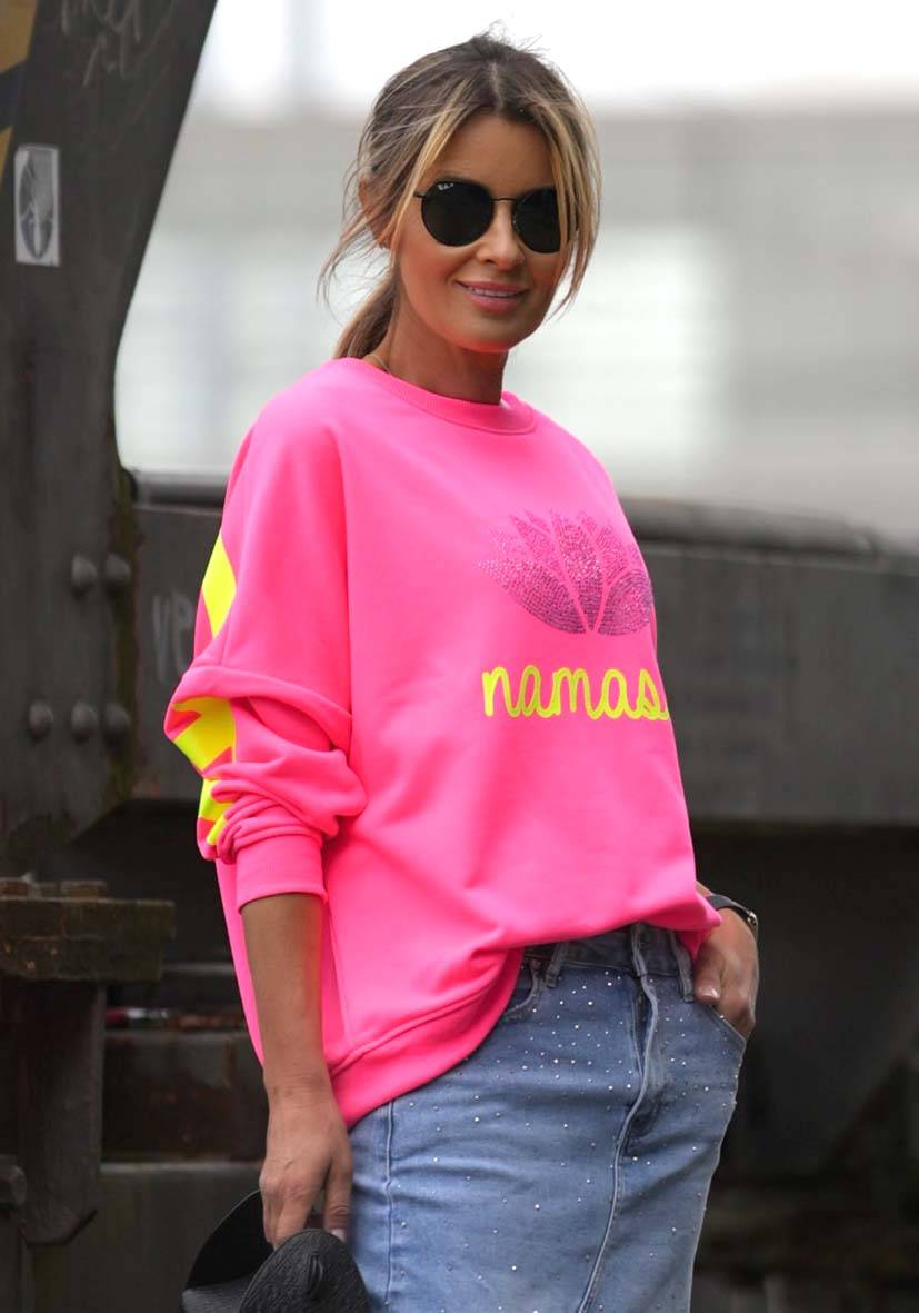 Miss Goodlife Roundneck Double Namasté Strass – neonpink Hotsell