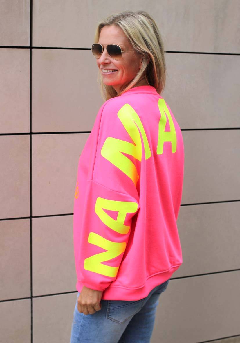 Miss Goodlife Roundneck Double Namasté Glitter – neonpink Günstiger Verkauf