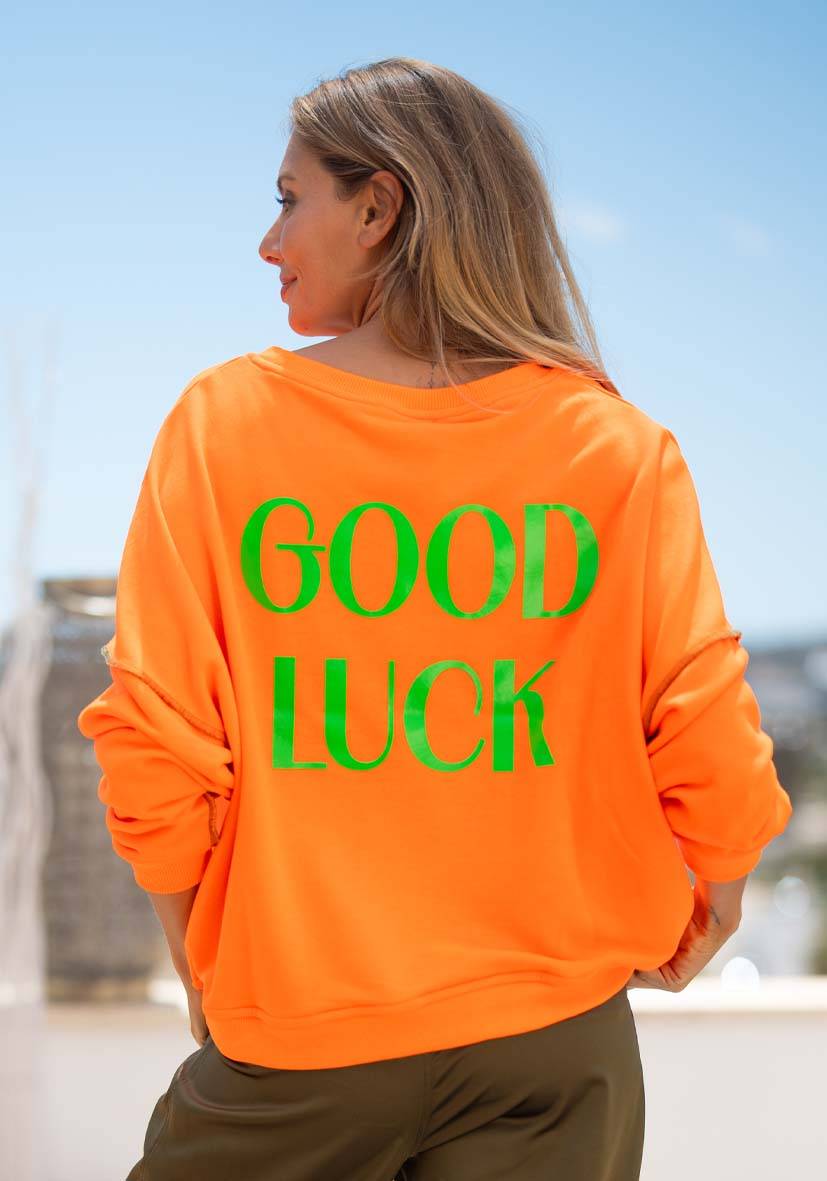 Miss Goodlife Roundneck Good Karma Good Luck – neonorange Günstig kaufen