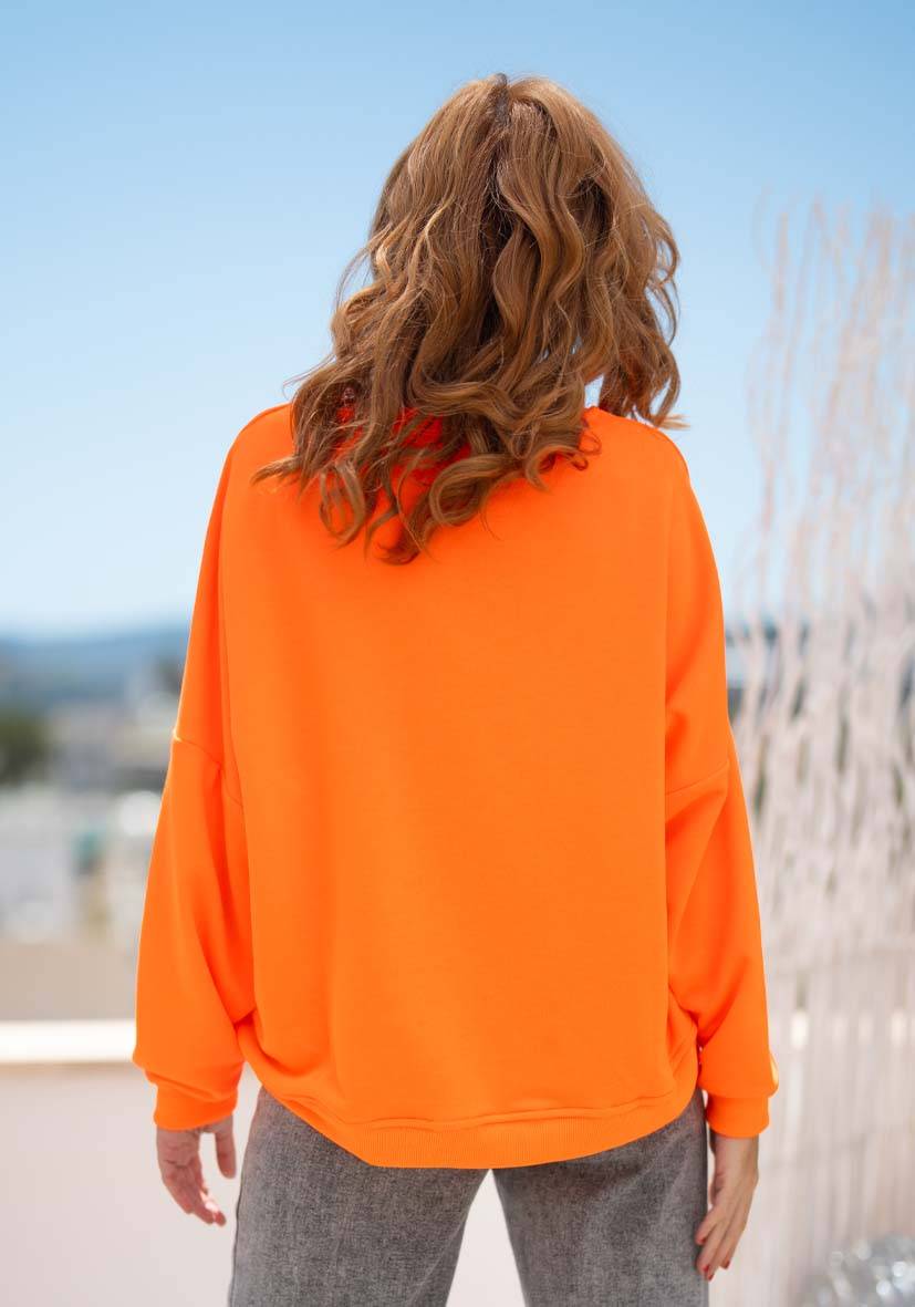 Miss Goodlife Roundneck Good Vibes – neonorange Flash Sale