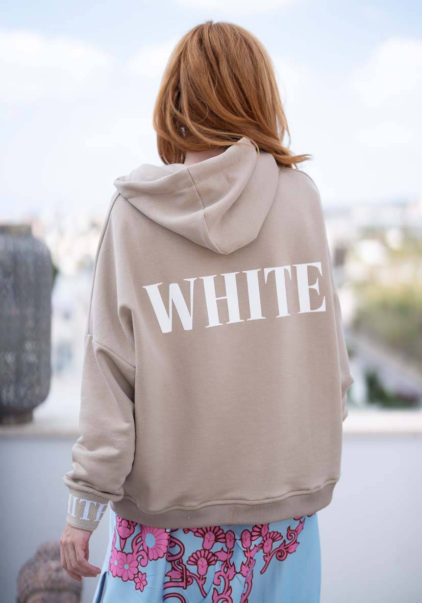 Miss Goodlife Hoodie Black and White – sand Saisonschlussverkauf