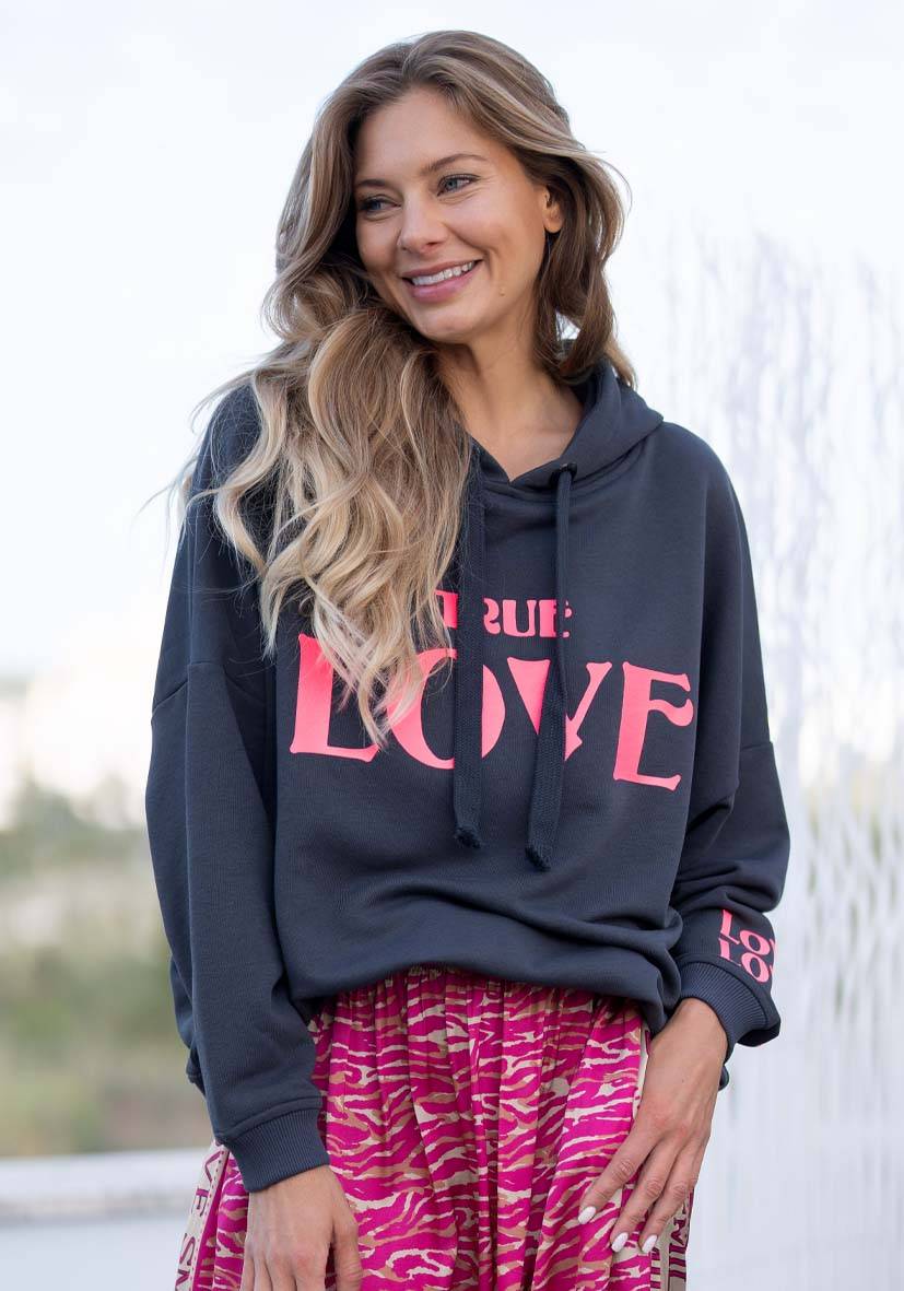 Miss Goodlife Hoodie True Love – anthracite Tägliche Deals