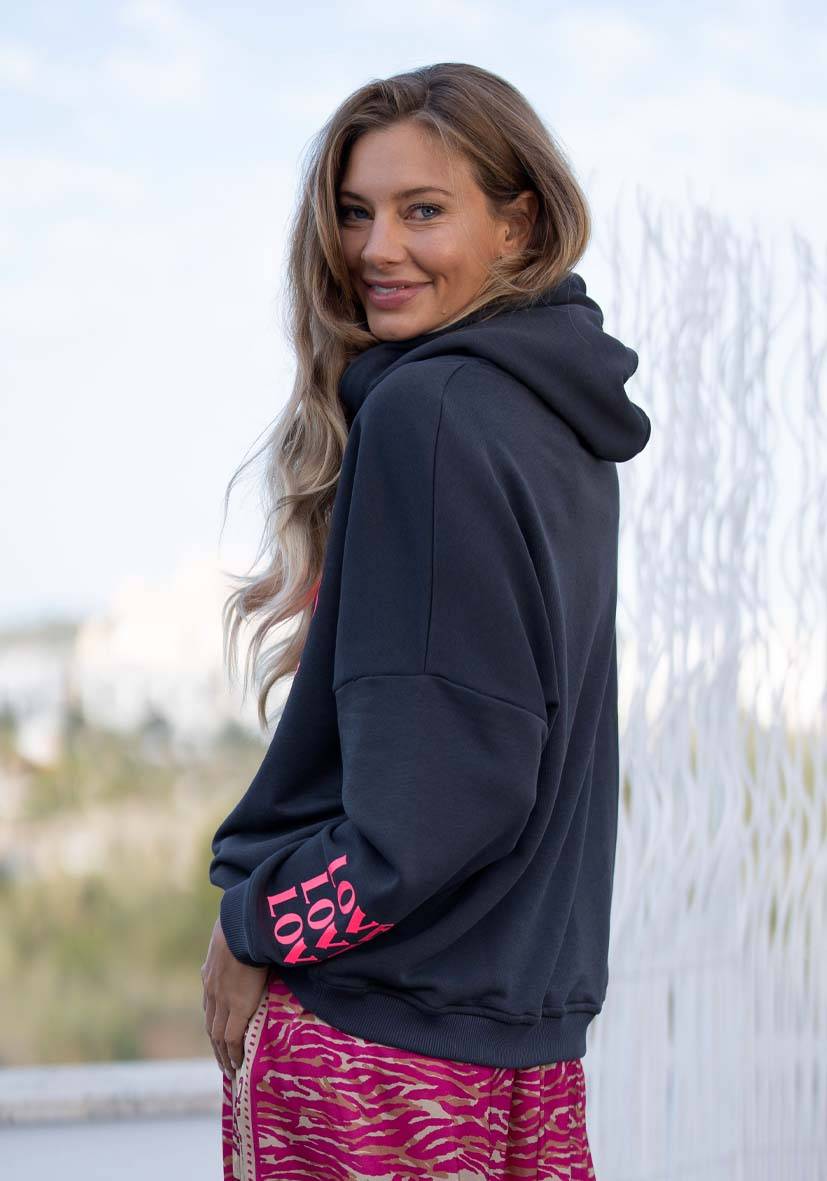 Miss Goodlife Hoodie True Love – anthracite Tägliche Deals