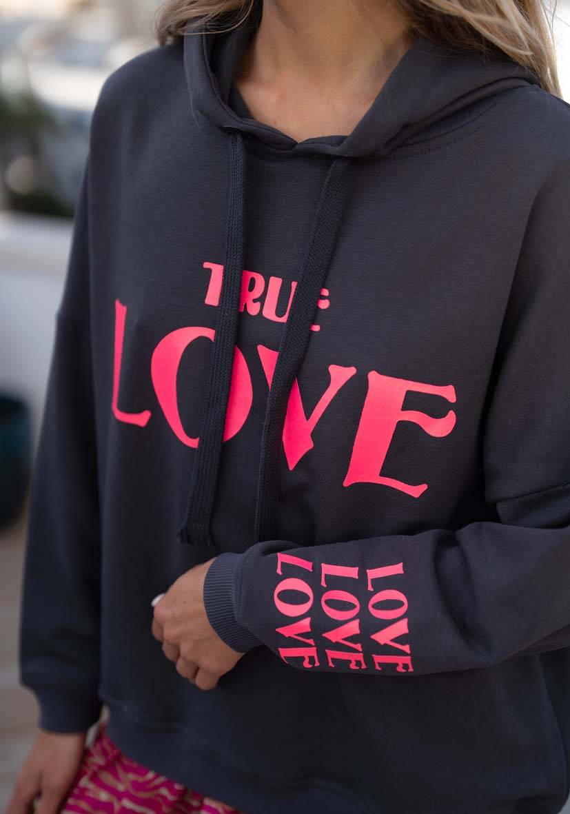 Miss Goodlife Hoodie True Love – anthracite Tägliche Deals