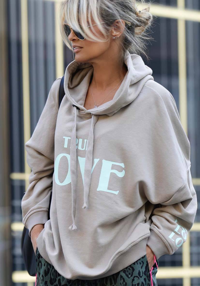 Miss Goodlife Hoodie True Love – sand Sonderangebote