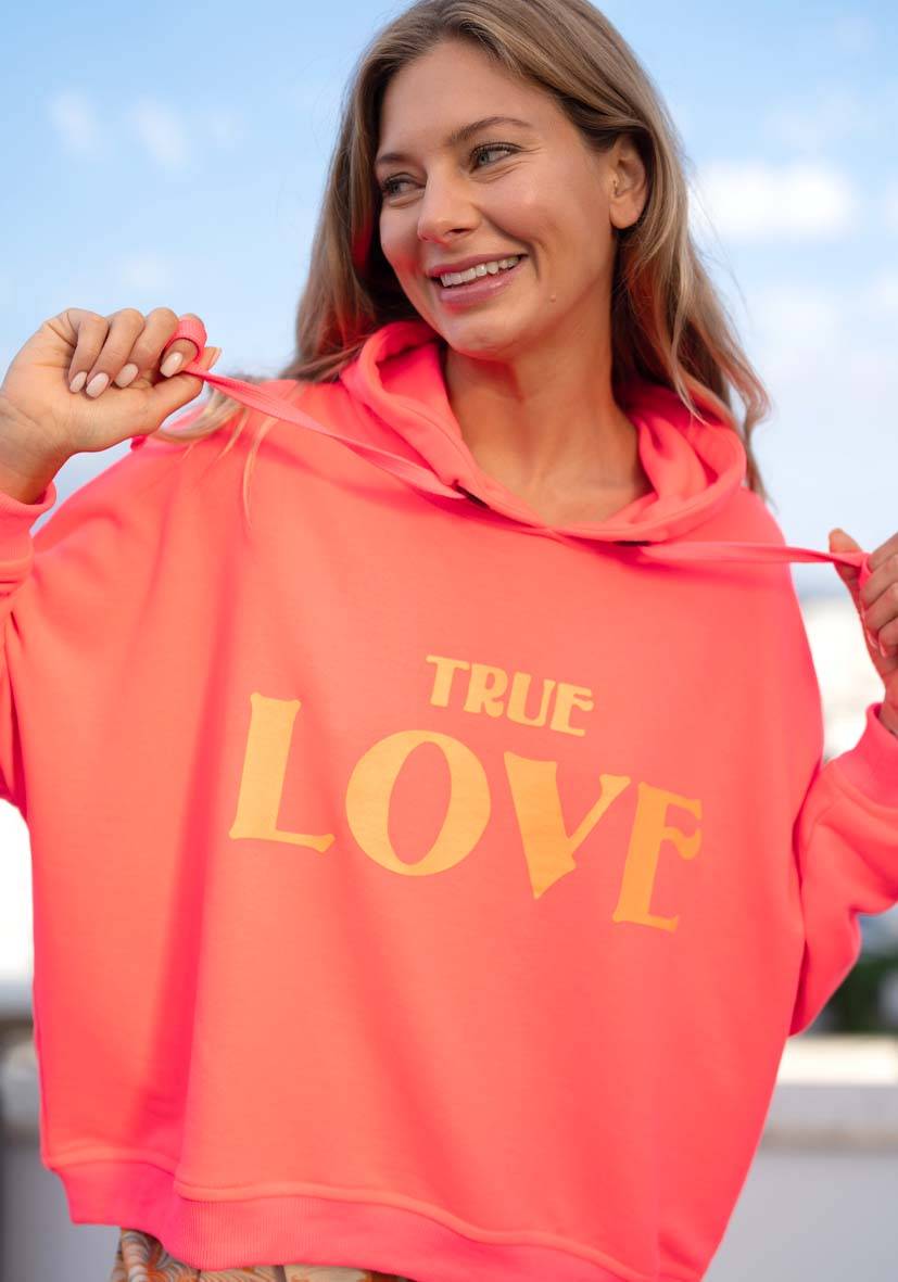 Miss Goodlife Hoodie True Love – neonpink Riesige Ersparnisse